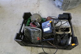 Kasse med div. Arbejdslamper