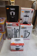 BIALETTI Kaffekværn,kaffekoger,stempelkande,mælkeskummer,4 kopper