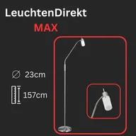 Gulvlampe leuchtendirekt max 1-lys led-læselampe(ubrugt)