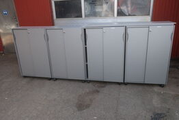 4 stk. skabe EFG med 2 topplader