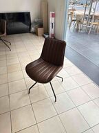 10 stk. Spisebordsstol i brun kunstlæder - aldrig brugt. 360 grader drejefunktion