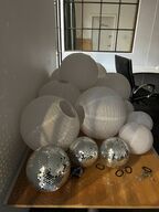 Lamper + diskokugler motor