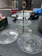 2 stk. Fade og 1 stk. opsats i glas