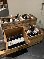 4 stk. Trækasser til vin (uden indhold)