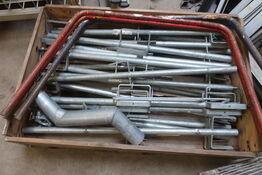 Palle med stillads gelænderstolper JUMBO og pladebukke  