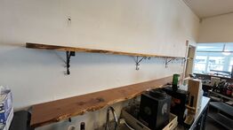 2 Stk. Hylder Lakerede Træ 315 cm