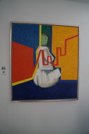 Komposition JØRGEN LARSEN AKRYL PÅ LÆRRED