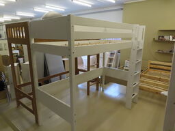 Børneseng, sofaseng, sadras og skrivebord halvhøj FLEXA