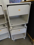 2 stk. Skuffemodul/sengebord på hjul
