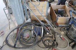 Trykluftkabeltromle, sækkevogn, afretterskinne m.m.