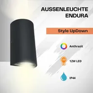 Ledvance udendørslampe endura up down led antracit væglampe(ubrugt)