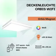 Ledvance loftlampe orbis magnet 26 watt led hvid wifi 30 x 30 cm(ubrugt)
