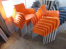 12 stk stabelbare udendørs stole, Orange