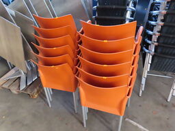 12 stk stabelbare udendørs stole, Orange