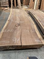 Træplanke i IROKO (afr. teak) 2,80x0,97/0,91m - 6 cm tyk
