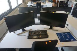 2 stk. skærme + tastatur & dockingstation