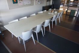 2 stk. kantineborde inkl. 12 stole 