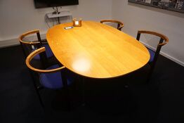 Konferencebord PIET HEIN inkl. 4 stole TRANEKÆR DANMARK 