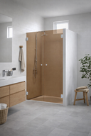 Dobbelt svingdøre med Brun glas STRØMBERG