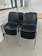 14 stk. Mørkegrå kantinestole