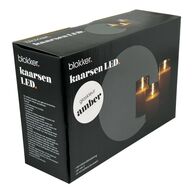 3 stk. blokker led Lys m. fjernbetjening 3 pak amber(ubrugt)