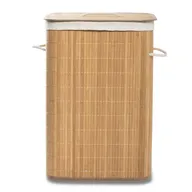 2 stk. blokker vasketøjskurv 76 liter bambus 30x40x60cm(ubrugt)