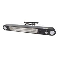 Perel terrassevarmer m. lys  væg el. loftmont m. remote  1500w(ubrugt)