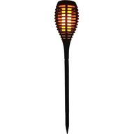 10 stk. solcellehavefakkel med flammeeffekt sort 48 cm(ubrugt)