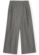 Wool Stripe Mid Waist Pants GANNI Str.: 40