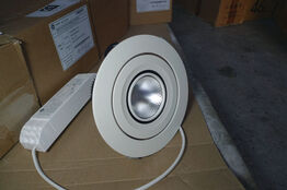 3 stk. store LED-indbygningsspots ca. ø-hul 16cm, e3light, Gimbal