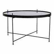 Venezia sofabord - sort Ø: 70 cm 