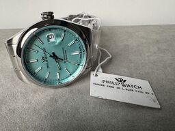 Armbåndsur PHILIP WATCH CARIBE 39MM 3H L.BLUE DIAL BR S