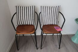 2 stk. Retro stole med puder 