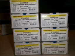 7 ks spånskruer, udendørs