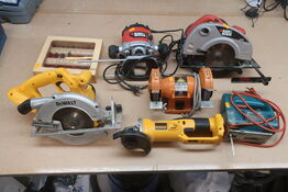 6 stk. elværktøj og fræsejern