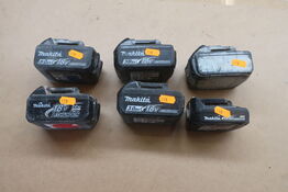 6 stk. batterier MAKITA
