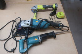 Vinkelsliber, bajonetsav BOSCH og vinklesliber RYOBI