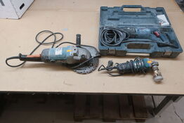 2 stk. vinkelsliber og bajonetsav MAKITA og BOSCH