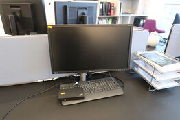 Computerskærm SAMSUNG S24E450, dockingstation LENOVO Thinkpad, tastatur