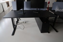 El. hæve/sænke skrivebord uden indhold med skuffemodul
