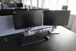 2 stk. computerskærme DELL P2422HE, tastatur, mus