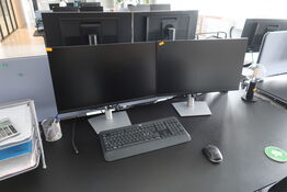 2 stk. computerskærme DELL P2422H, tastatur, mus