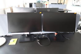 2 stk. computerskærme SAMSUNG F24T452FQR, dockingstation DELL