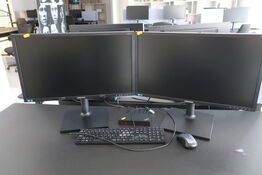 2 stk. computerskærme SAMSUNG S24E450, dockingstation LENOVO ThinkPad, tastatur, mus