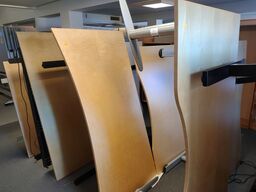 Fem hæve/sænkeborde assorterede