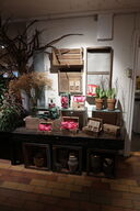 Div. Trækasser samt butiksinventar uden indhold