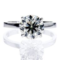 Naturlig 2,02 ct. diamant og 14K hvidguldring