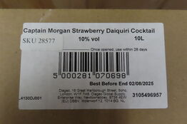 10L. Strawberry daiquiri cocktail CAPTAIN MORGAN