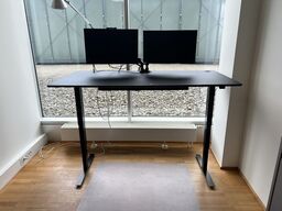 Elhæve/sænkebord SWEDSTYLE 80x180cm inkl. indh. & 2 stk. 27" LENOVO skærm
