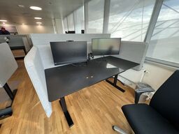 Elhæve/sænkebord DUBA-B8 80x180cm inkl. indh. & 2 stk. 27" LENOVO skærme
